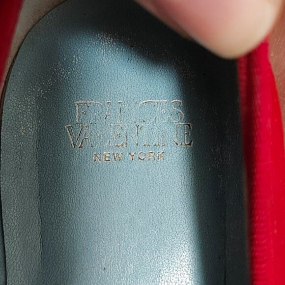 Frances Valentine Jude Mary Jane Flat Red Leather Womens Size 7.5 B - Picture 12 of 14